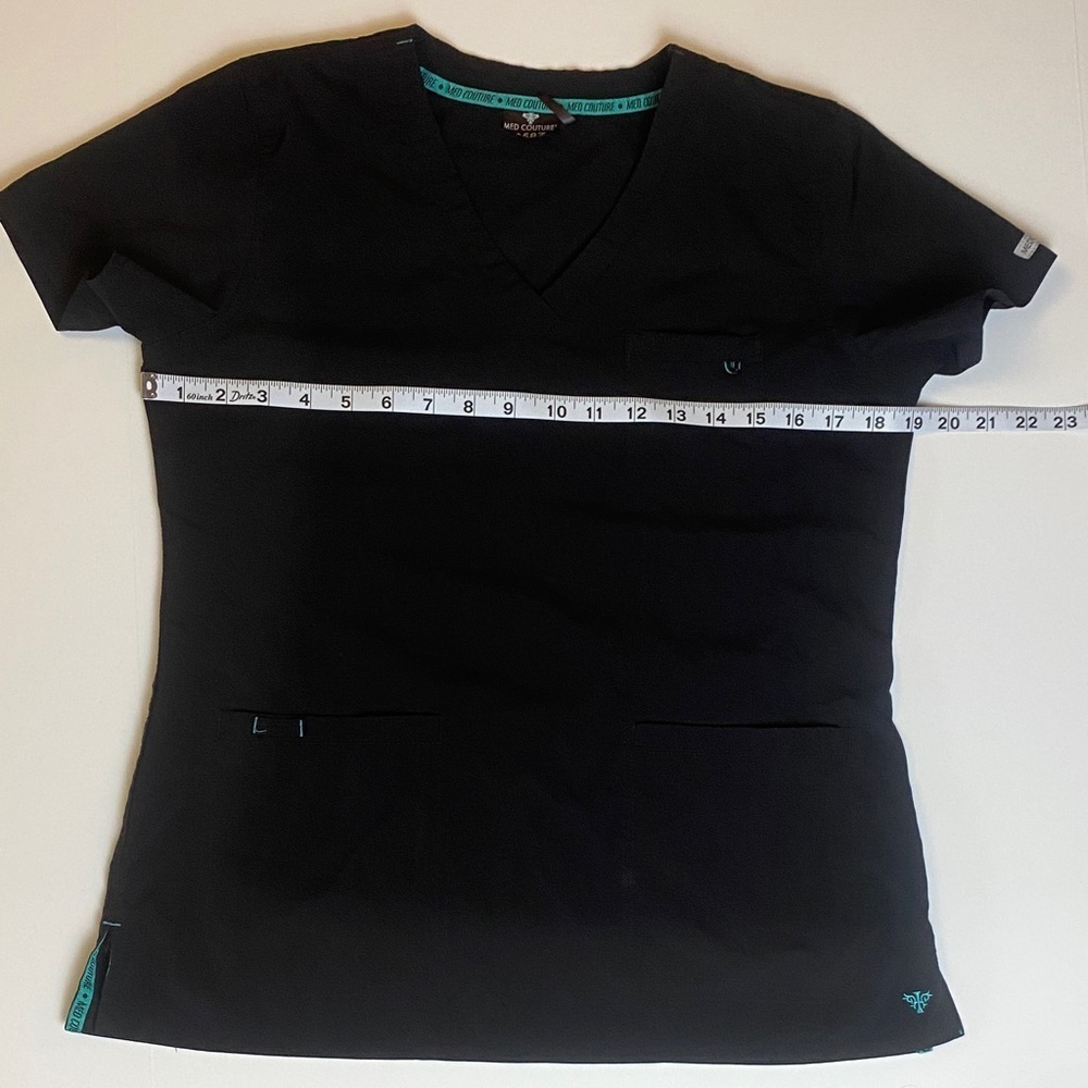 Med Couture v-neck Black Women's Top - Picture 5 of 8